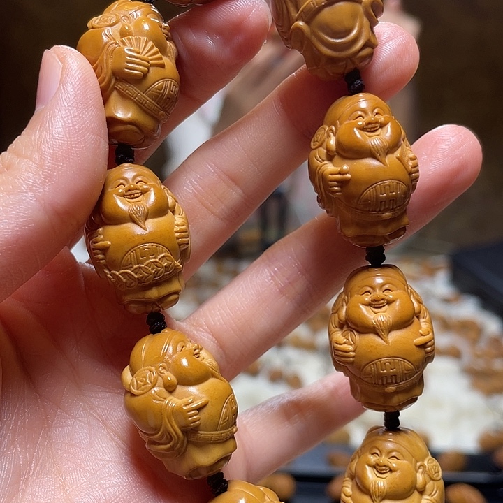 橄榄核手串/手链黄胖财神