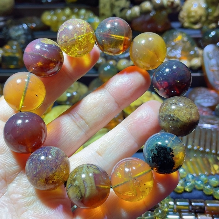 琥珀手链未镶嵌天然