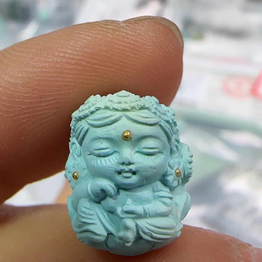 绿松石珠宝半成品未镶嵌