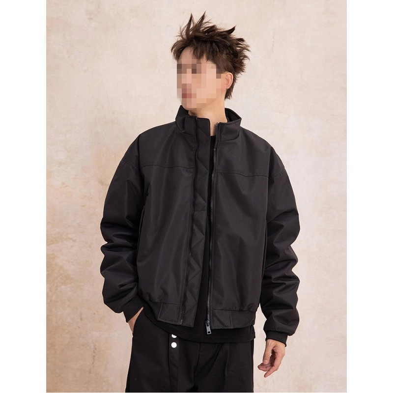 cleanfit三防立领羽绒服男90白鸭绒冬季高街保暖飞行员夹克外套