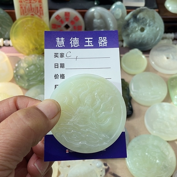 《***佛蛇纹石玉合金颈饰