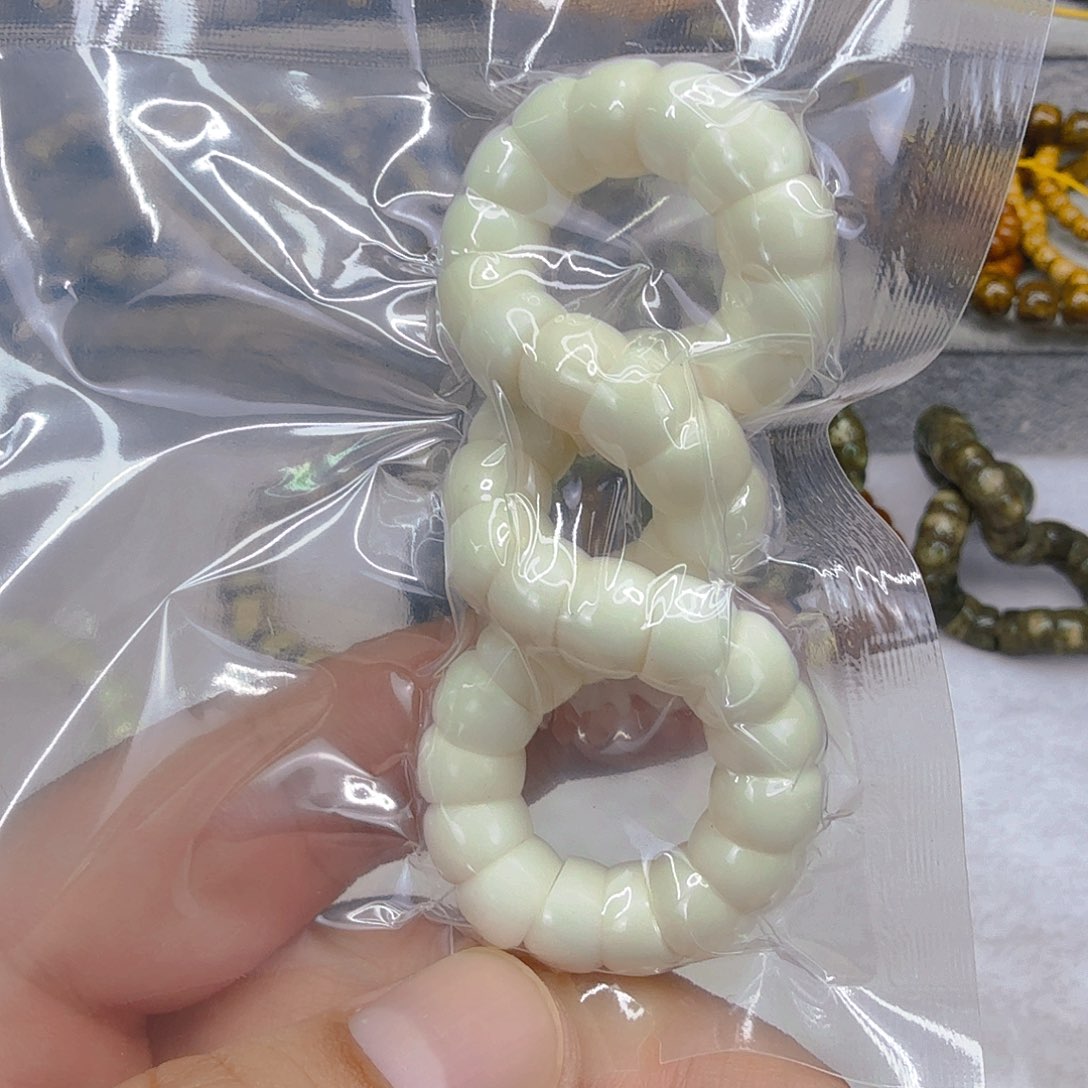 星月菩提手串27白菩提单圈大肠0.9