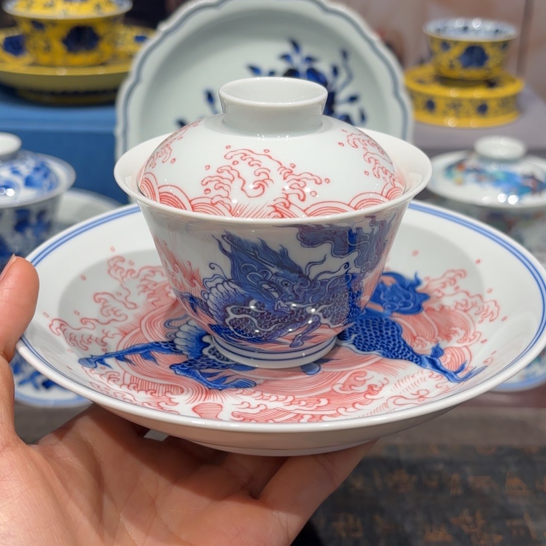 瓷片手工手绘陶瓷茶具