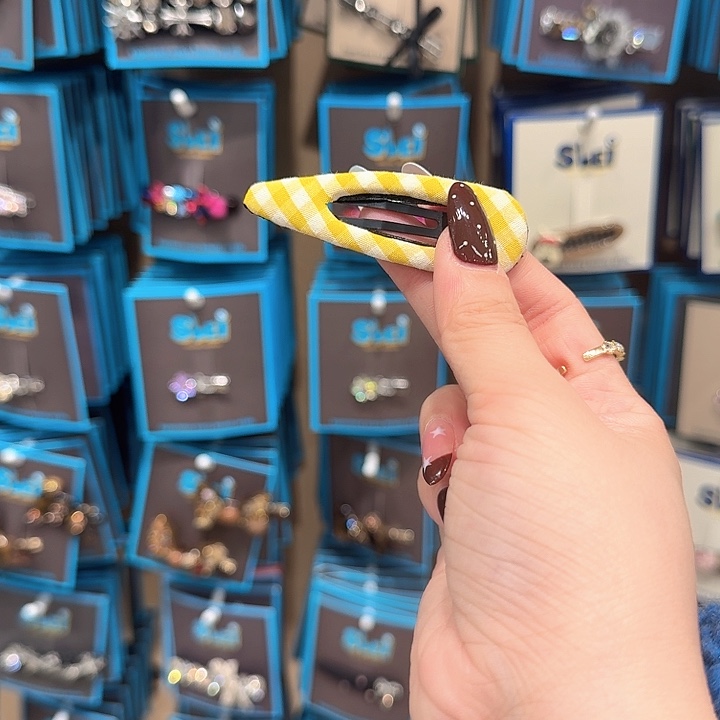 黄色格子掰掰夹9米