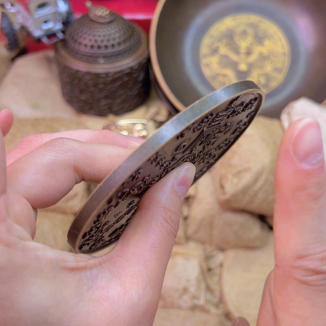 原矿风磨铜铜镜一个