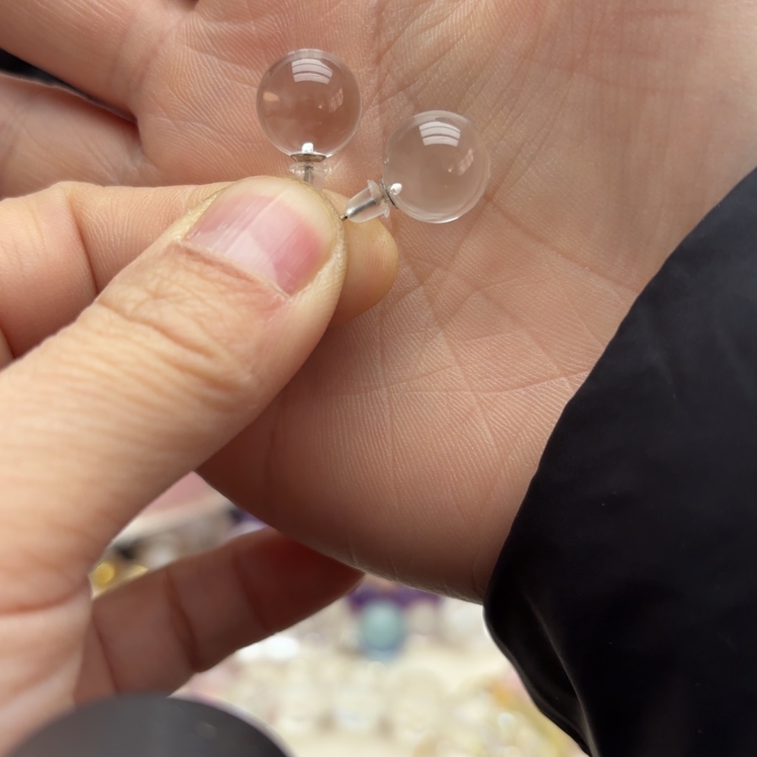 未镶嵌手链水晶耳钉