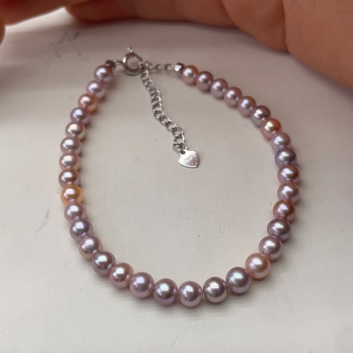 淡水珍珠手链银S925镶嵌