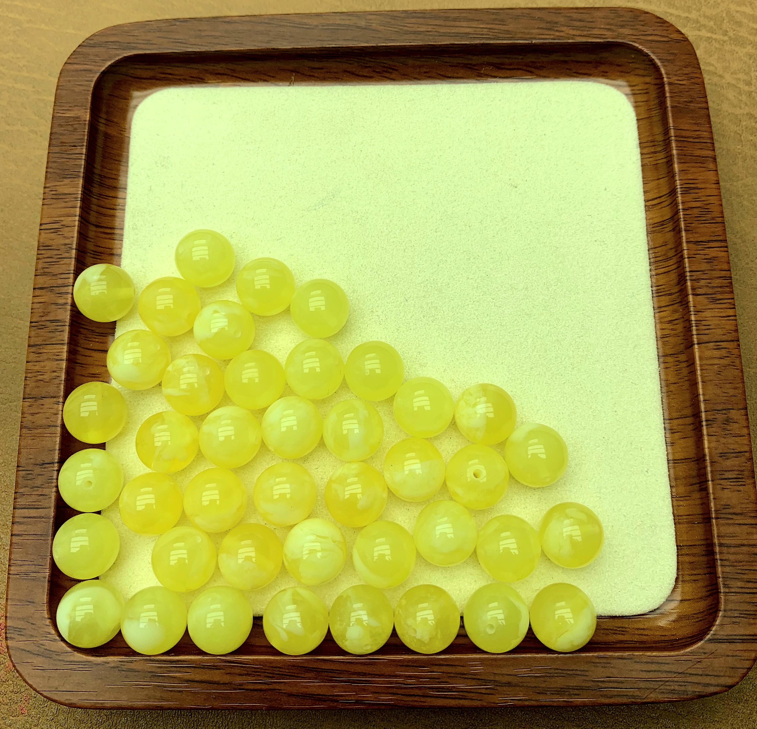 卡12mm手工串珠首饰配珠鹅白花高抛DIY