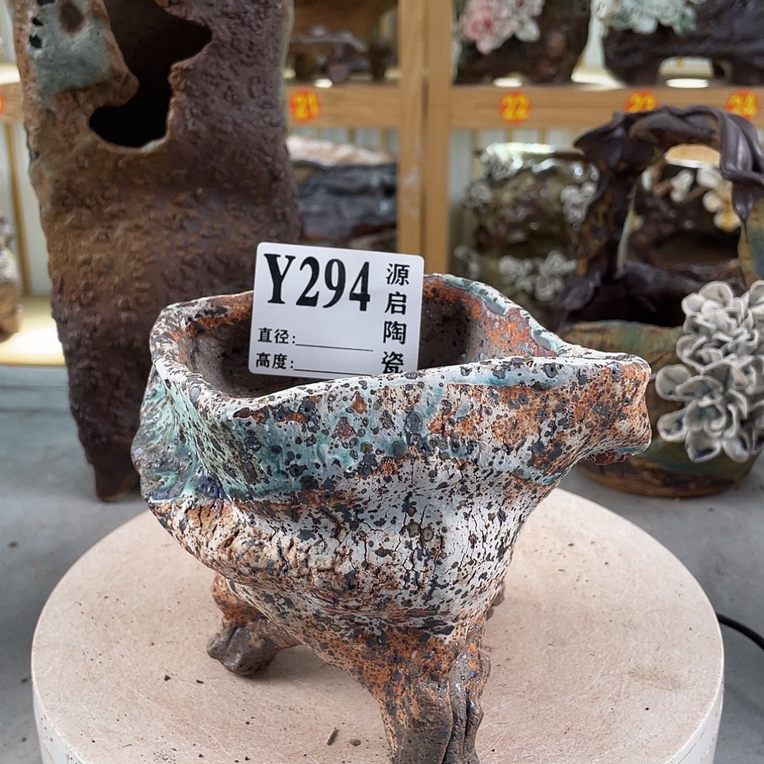 紫砂花盆景德镇陶瓷花盆294