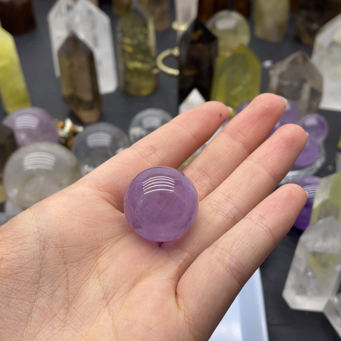 水晶29未镶嵌写*紫水晶球