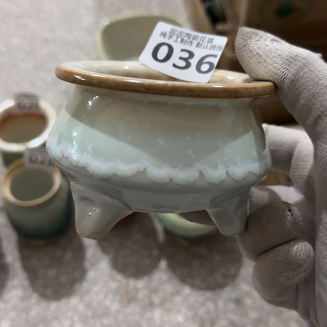 瓷片景德镇手工花盆