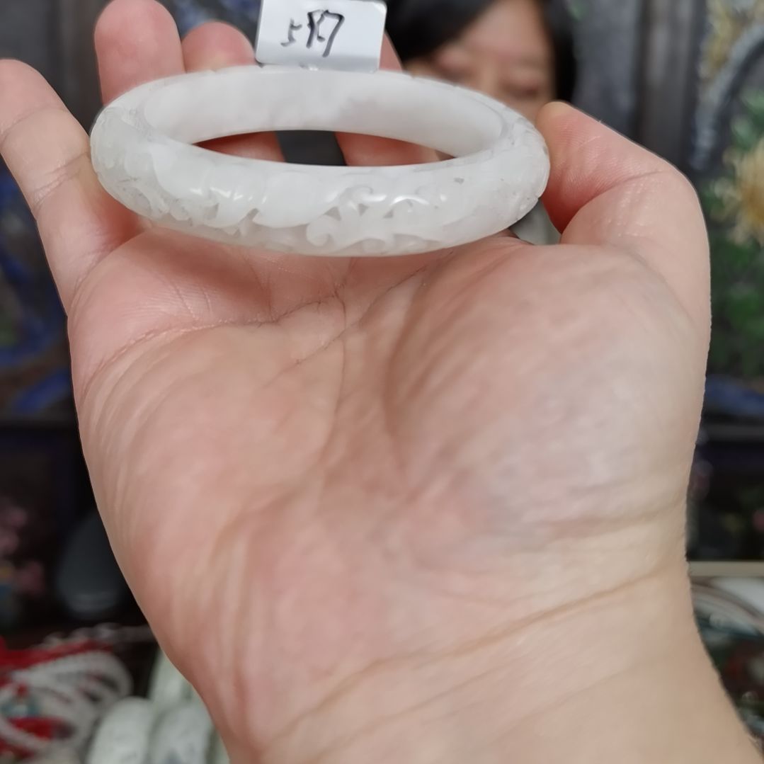 和田玉手镯未镶嵌59号