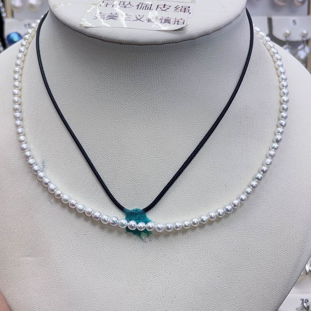 淡水珍珠颈饰银S925镶嵌