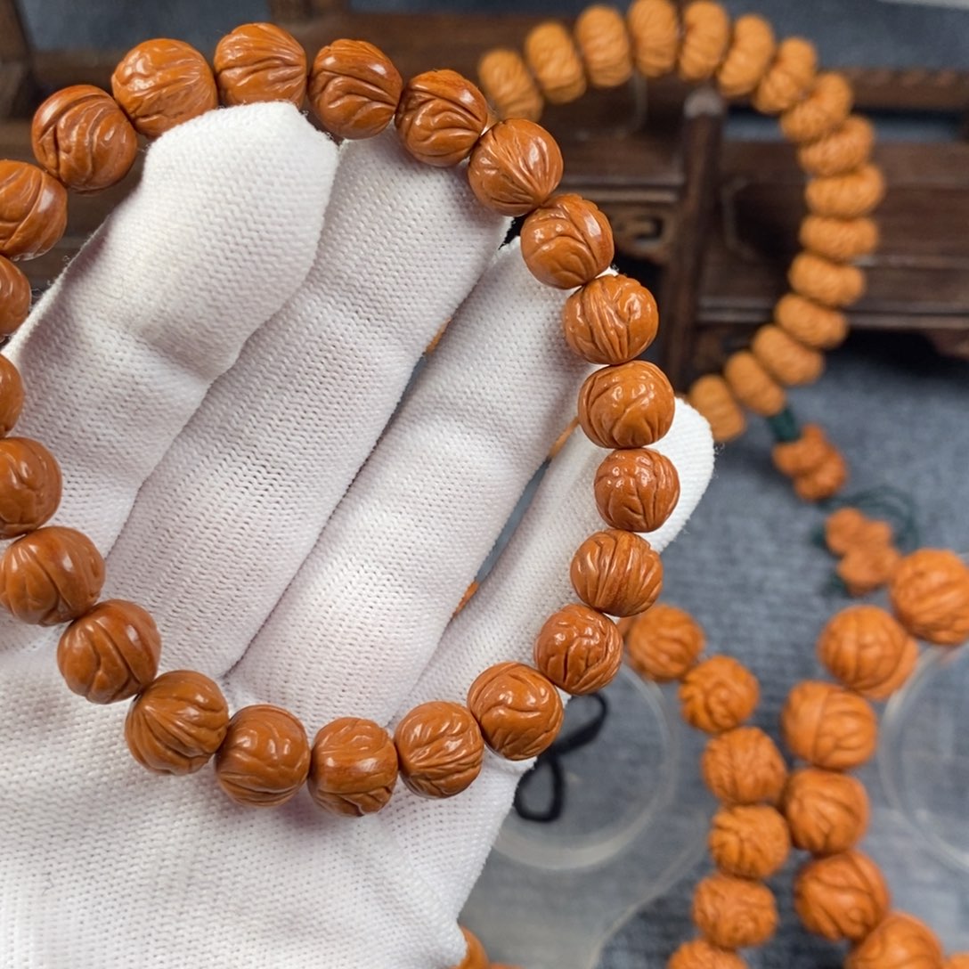 桃核手串风*7号龙纹桃核手串