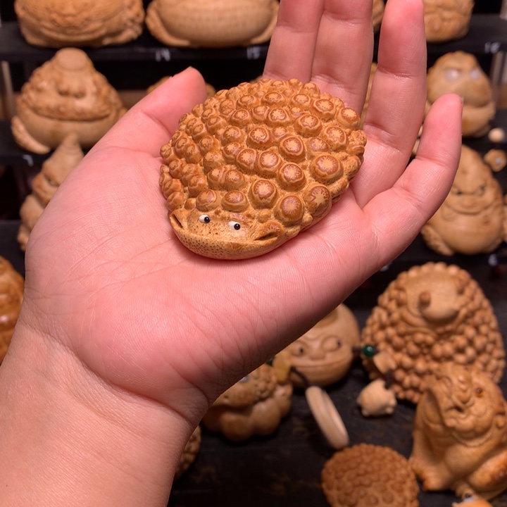 竹趣*竹根雕金蟾一物一拍