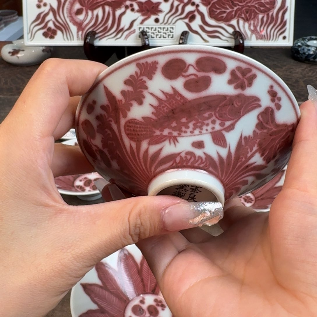 梦**天丰良窑制手工手绘杯杯