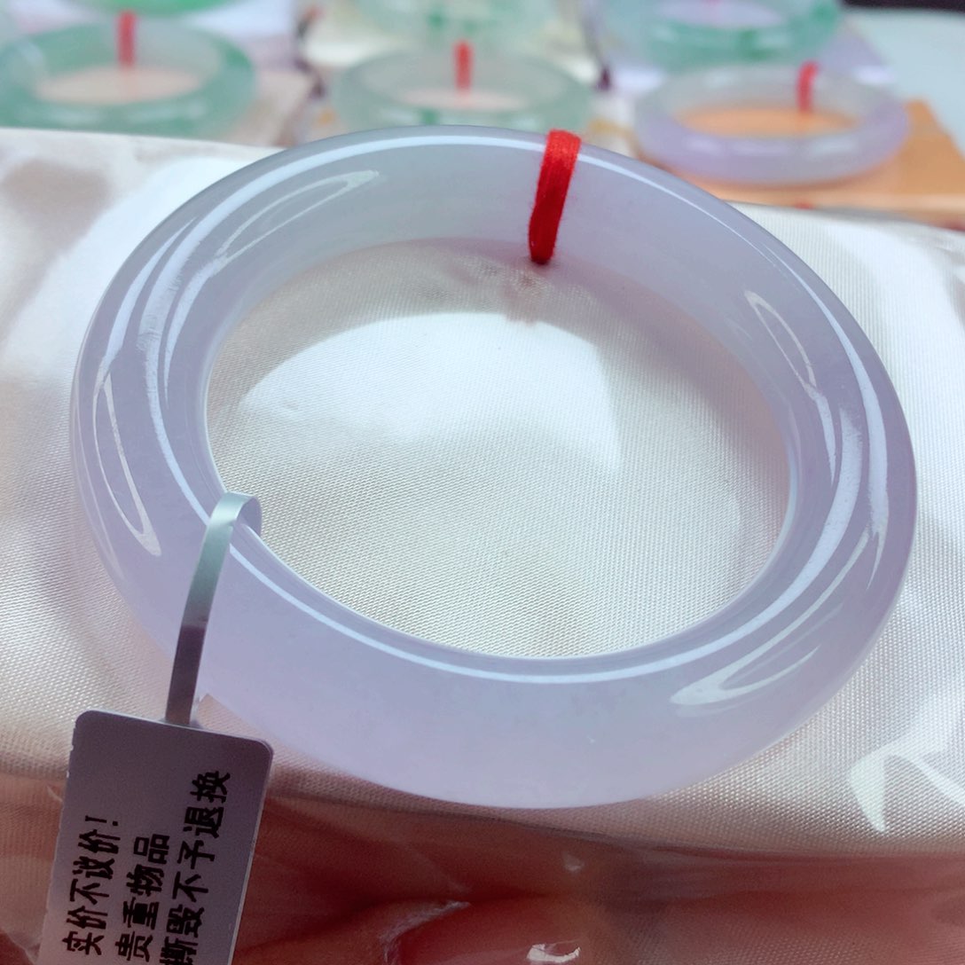 翡翠手镯（圆镯）未镶嵌师妹冰胶紫