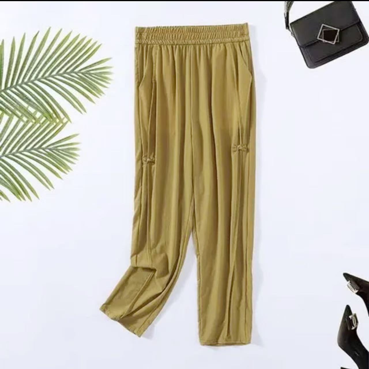 8551-国风汽球裤（姜黄）面膜凉爽裤