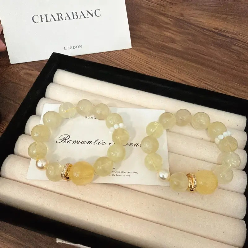 X2290黄水晶黄莹石手链高端轻奢手串多样性发一