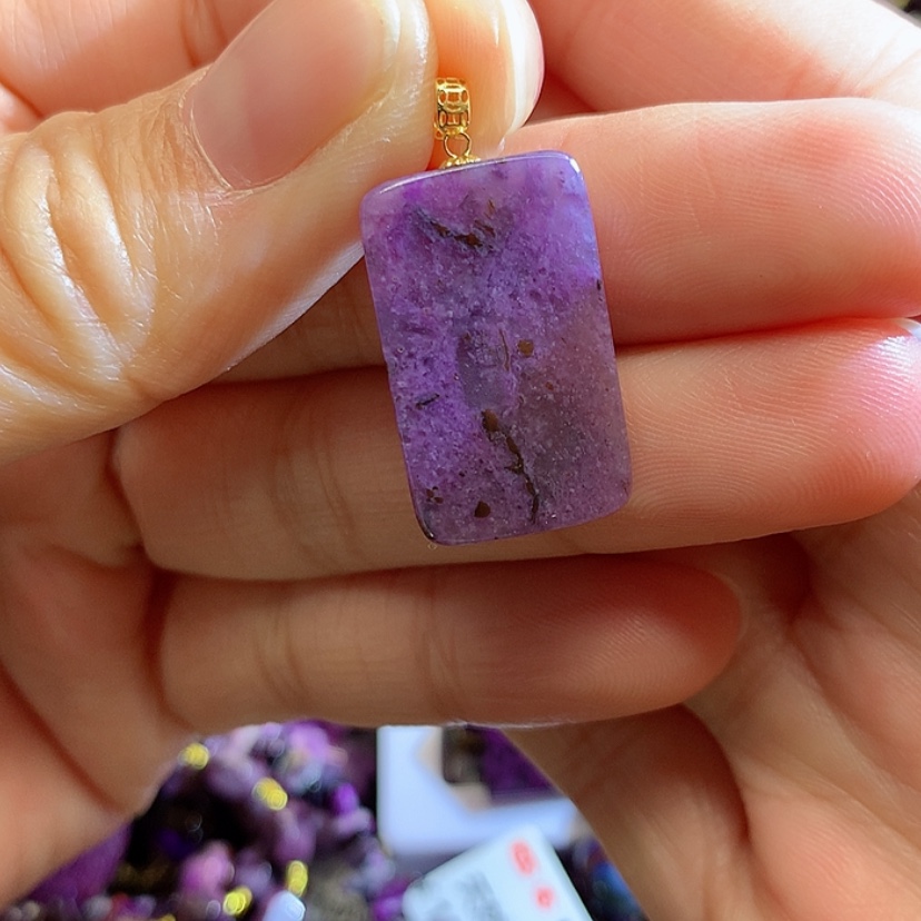 【闪购商品】苏纪石（舒俱来）吊坠18K金镶嵌