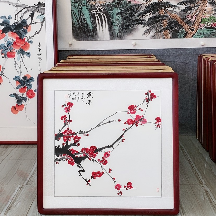 【闪购商品】国画书画作品带框65×65厘米