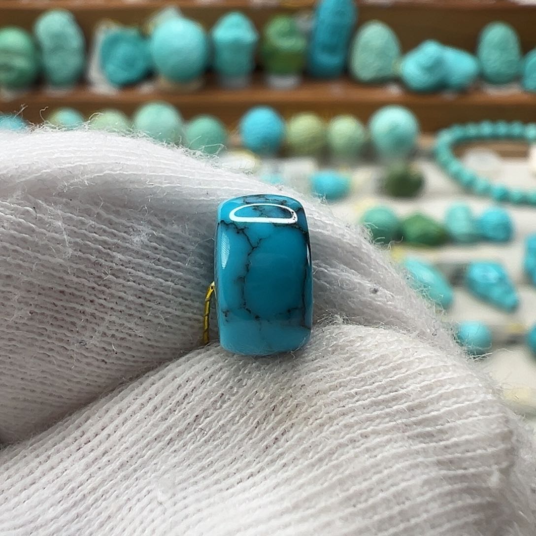 绿松石直切珠未镶嵌