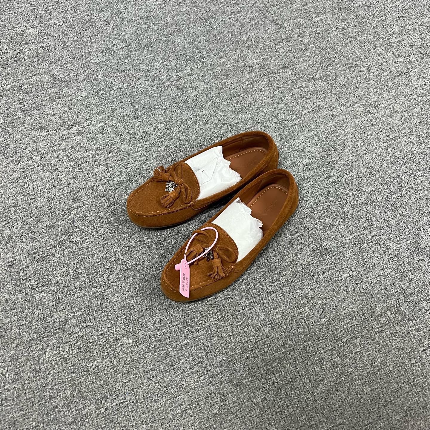 99新 AMIPARIS coach棕色流苏单鞋36码