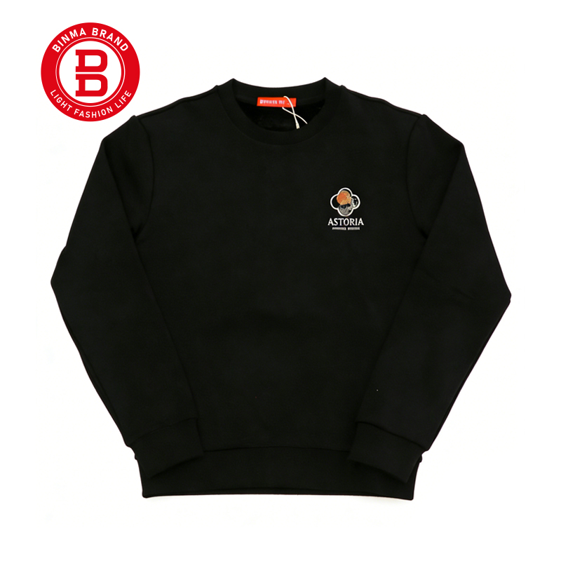 宾玛男士卫衣男款秋款圆领上衣潮牌秋季男装254MNW1504