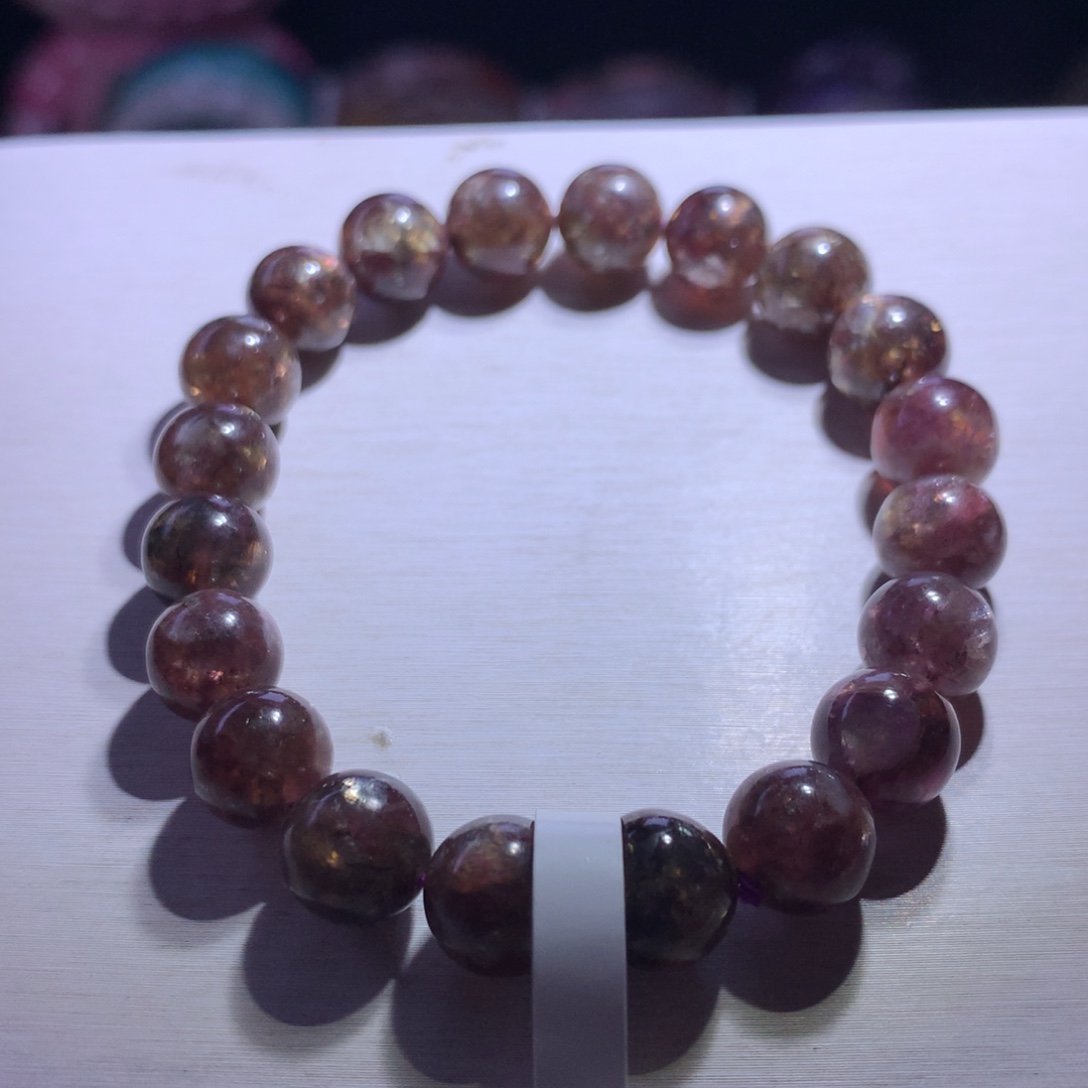 手串银S925镶嵌水晶焦糖祖母9.6m