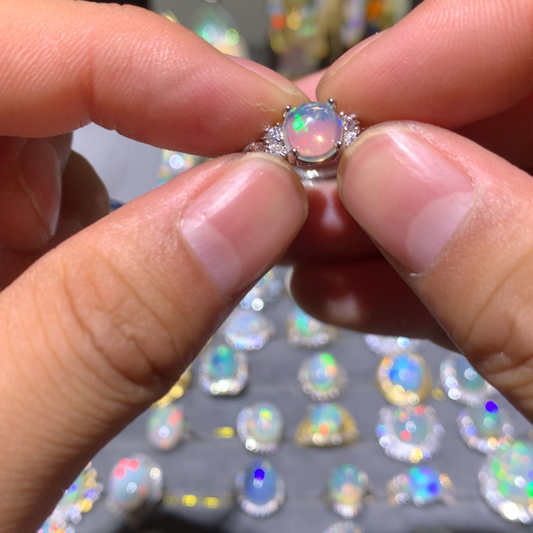 欧泊合金欧泊戒指