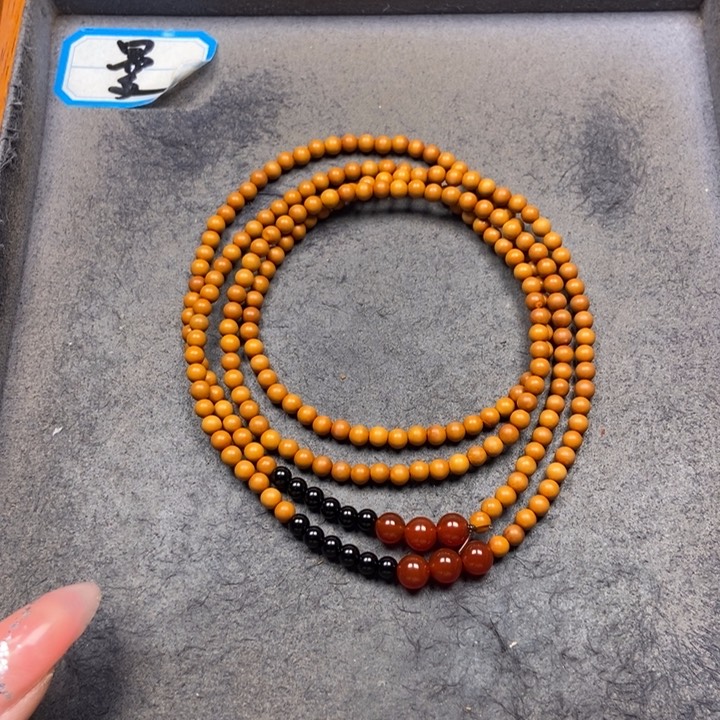 橄榄核吊坠菩提手链