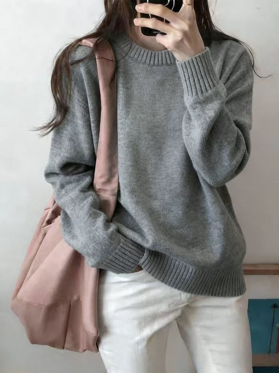 0474 气质毛衣女秋冬外穿慵懒软糯针织衫大仓库0412