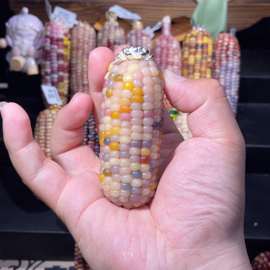 面***爷有机玻璃文玩玉米