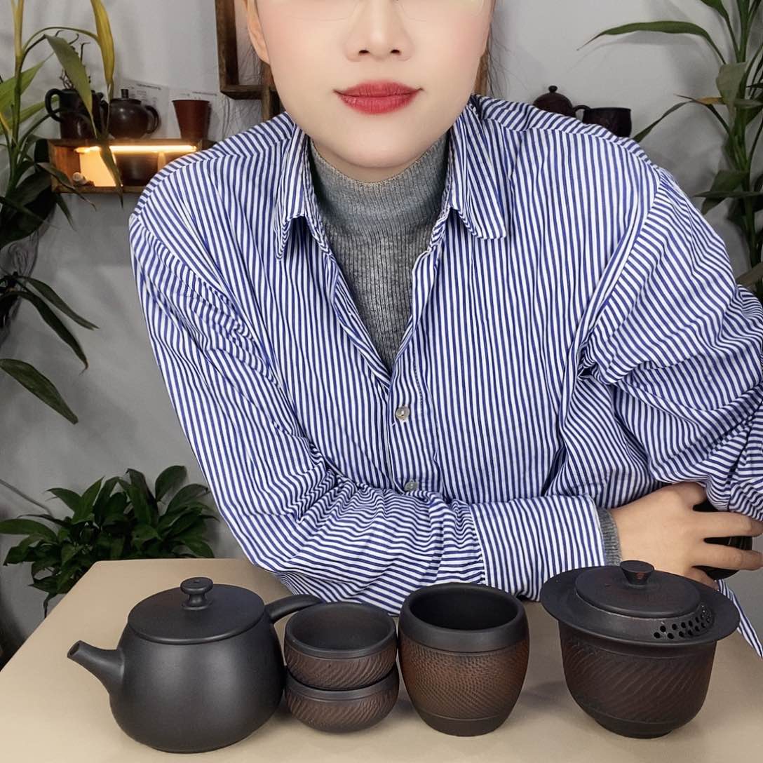 【****】建水紫陶300黑金刚5件套