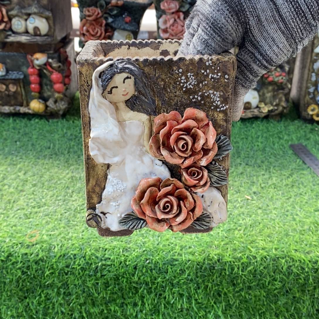 红陶青藤花器多肉花盆