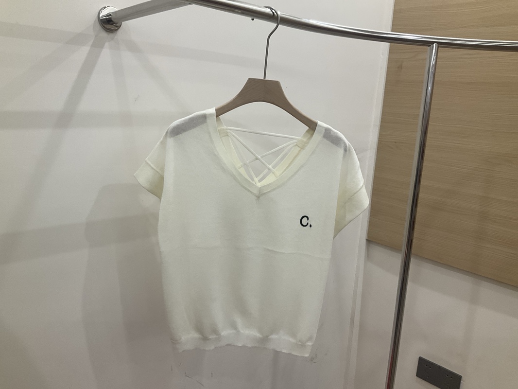 【例畔精选】春夏季时尚百搭V领后背交叉带显瘦气质针织衫S994#