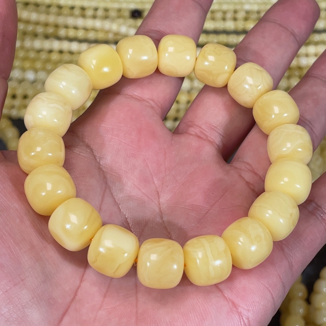 蜜蜡裸石未镶嵌蜜蜡手串13mm