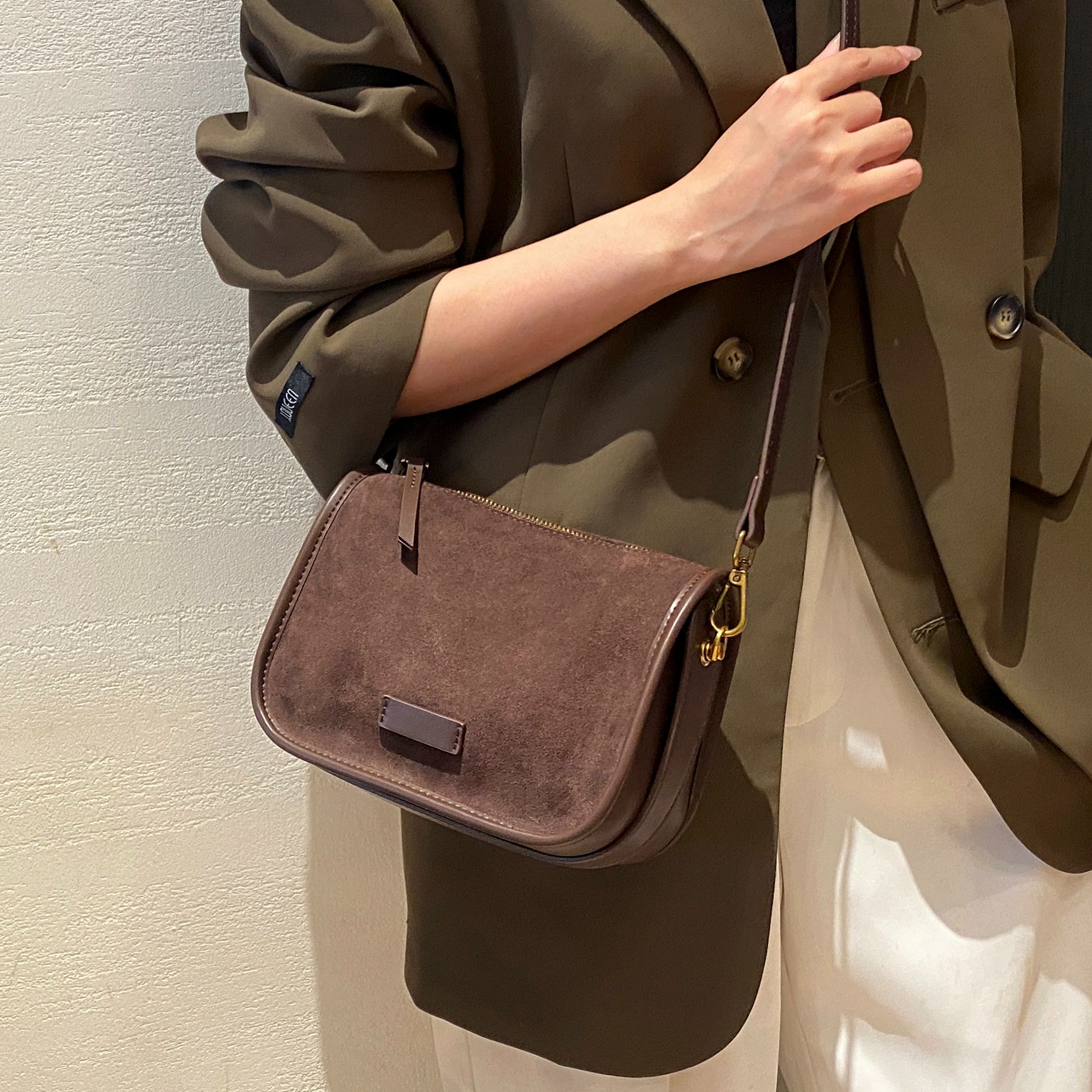 时尚复古磨砂小包包女单肩斜挎包百搭休闲小方包5551小号