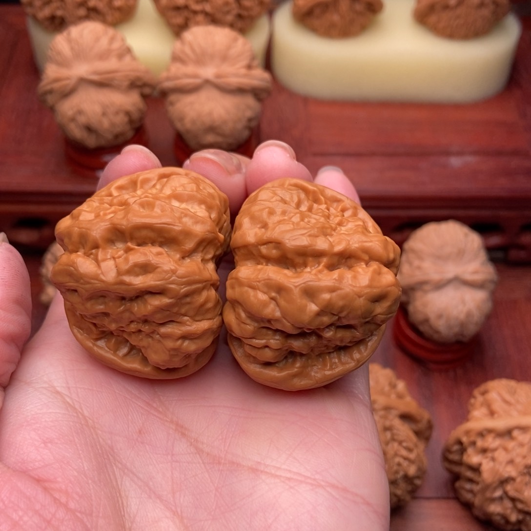 桃核把件延庆蛤蟆头40