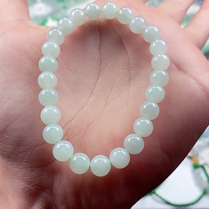 翡翠手链未镶嵌卡7+