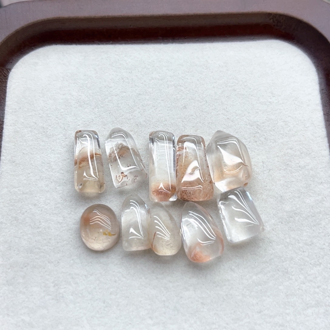 未镶嵌珠宝半成品水晶32 幽灵兔毛