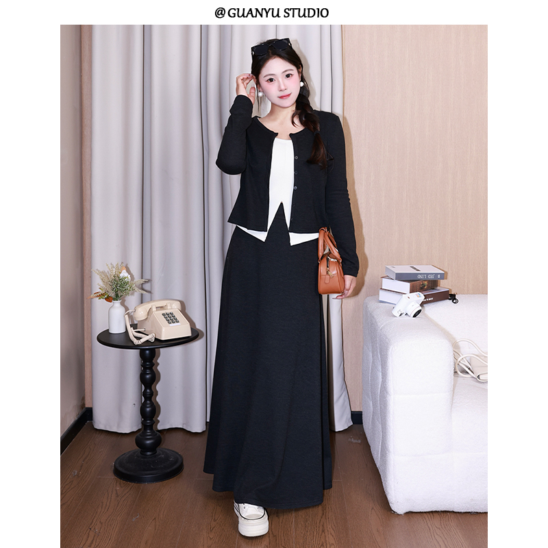 【半糖主义吊带】春季百搭燕尾开叉感性感迷人套装DM26273