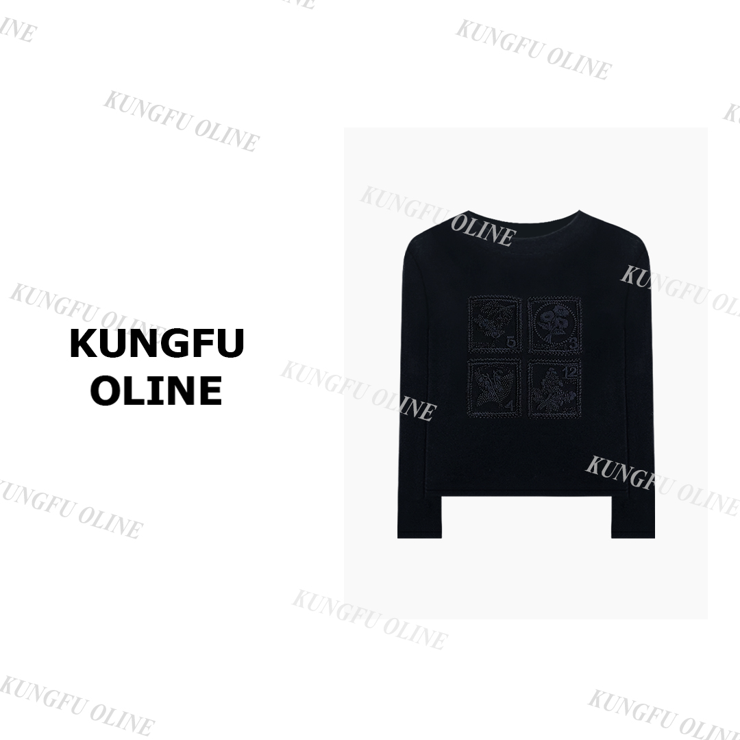 【桃桃】【镂空】CT54-05秋季流光风羊毛流行印花T恤正肩