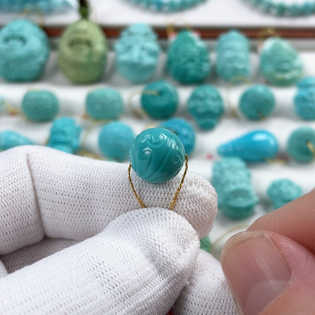 绿松石车挂未镶嵌尺寸12.5