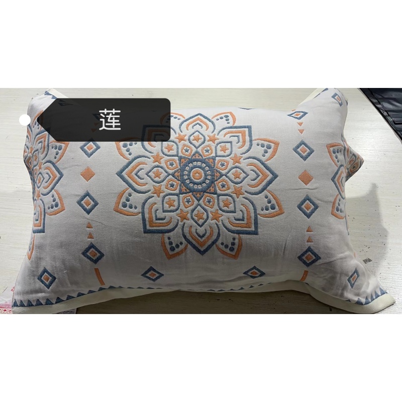 【京会社】带绑带纱布枕巾 一对装 52*75cm 莲