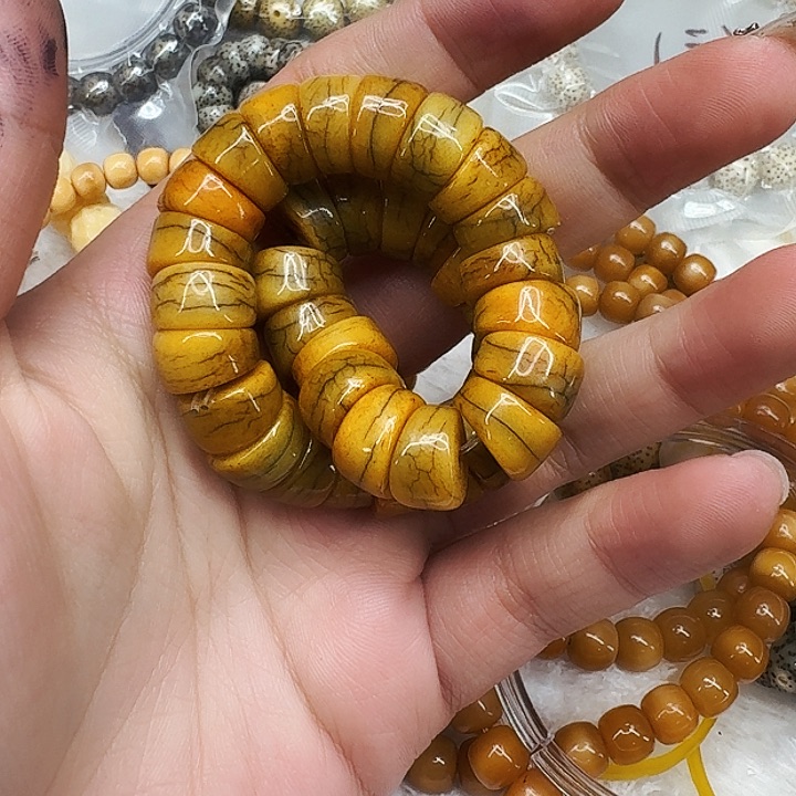 星月菩提手串652牛骨猪大肠12单圈