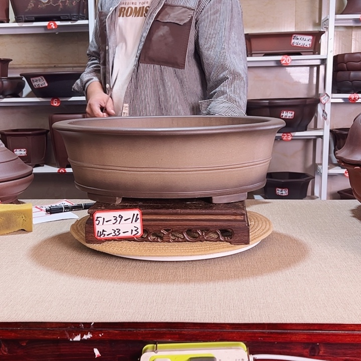 落***秋紫砂花盆紫砂花盆