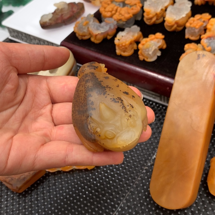 石英质玉（黄龙玉）未镶嵌颈饰