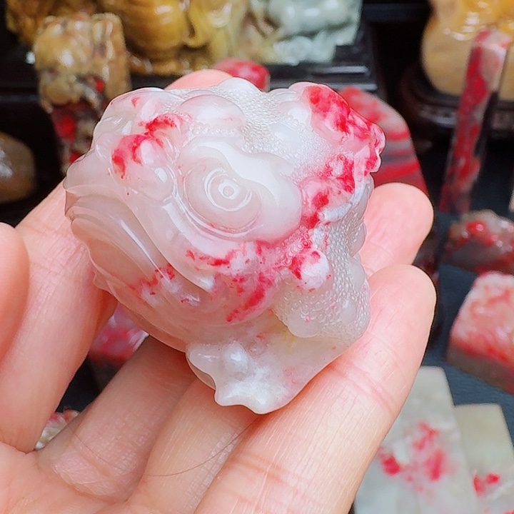 巴林鸡血石巴林鸡血精品把件