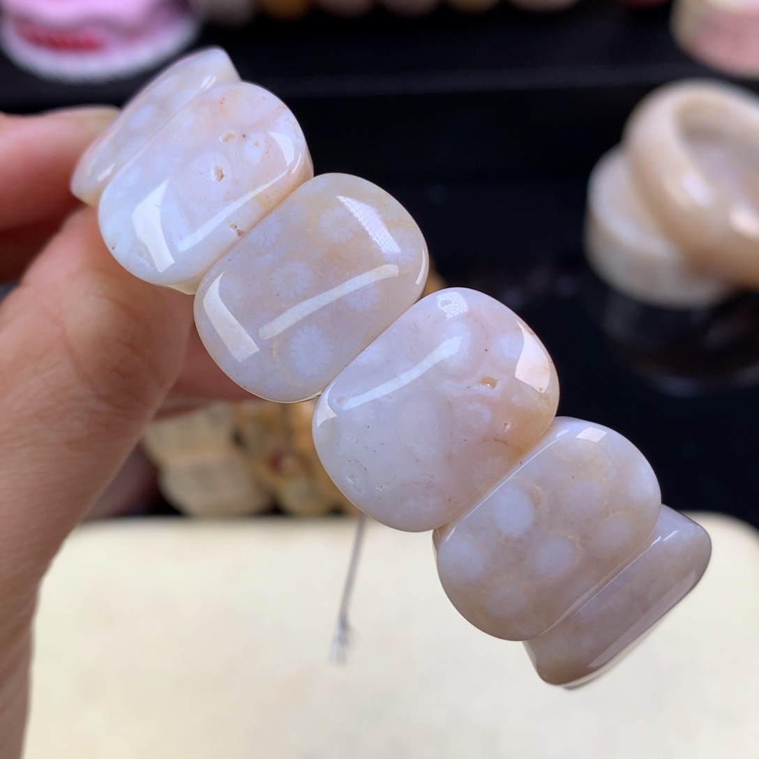 硅化珊瑚（珊瑚玉）未镶嵌吊坠(赠链)五折共生（13号）